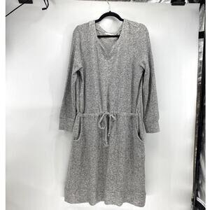 Soft Surroundings Tie Easy Living Dress oversized minimalist neutral sz M